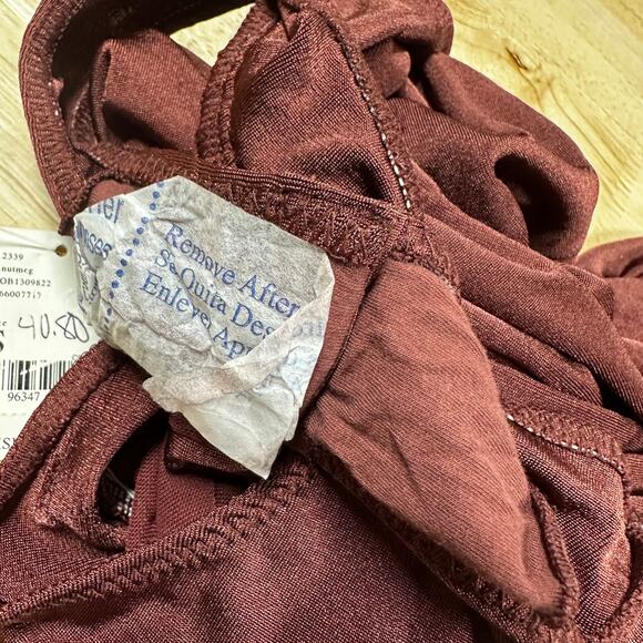 Free People Night Owl Bodysuit in Nutmeg Women's Size Small New With Tags - Picture 6 of 10